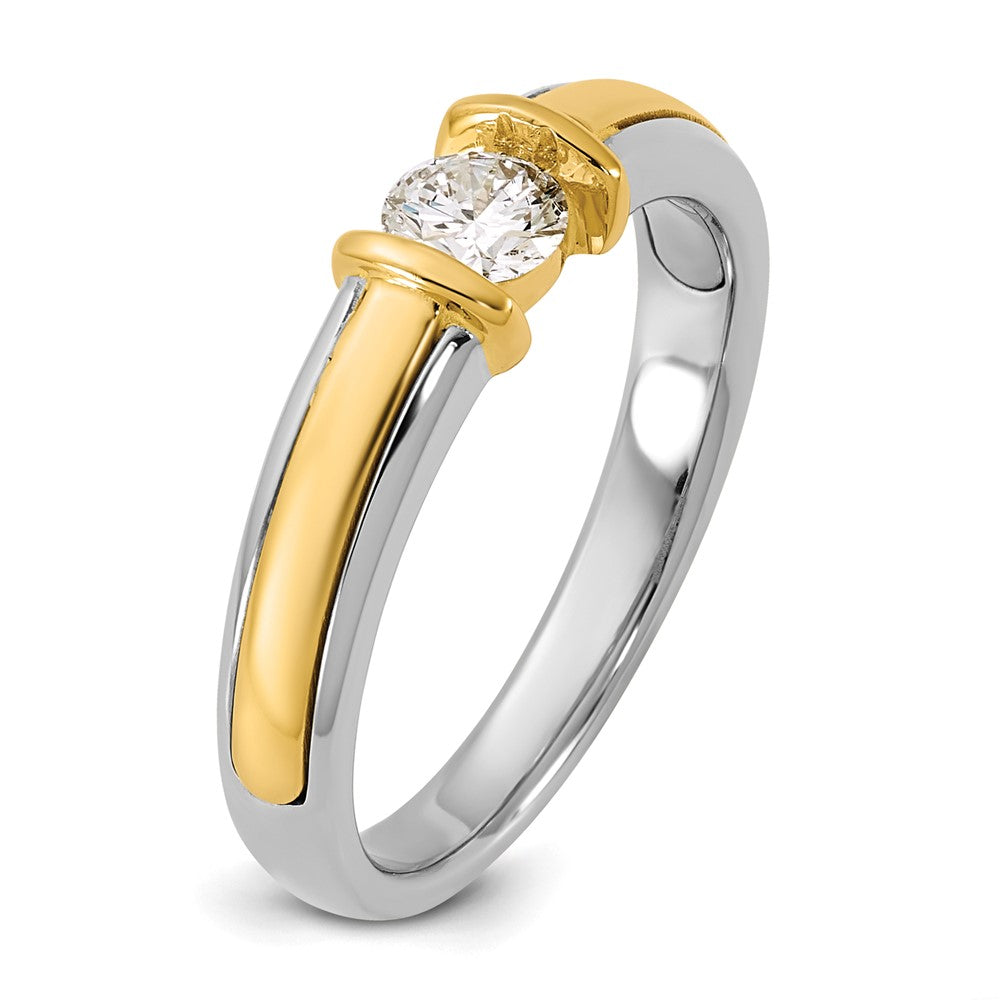 14k Two-Tone .33ct Ladies Diamond Wedding Band