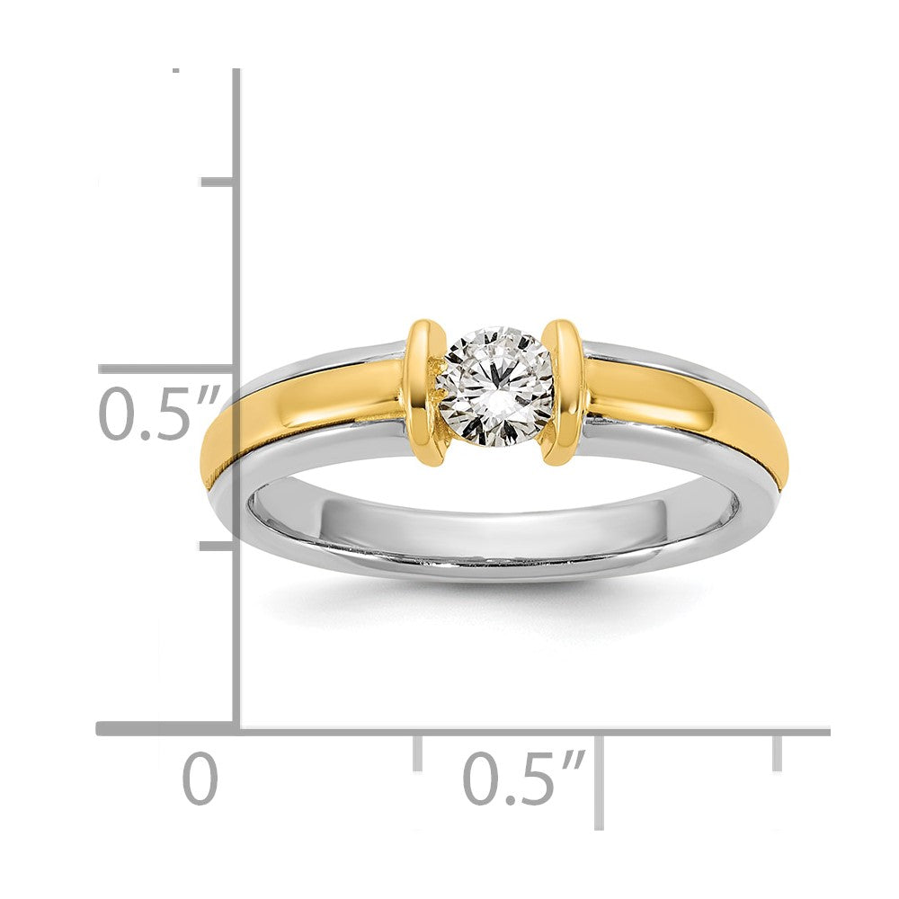 14k Two-Tone .33ct Ladies Diamond Wedding Band