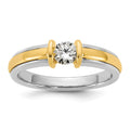 14k Two-Tone .33ct Ladies Diamond Wedding Band