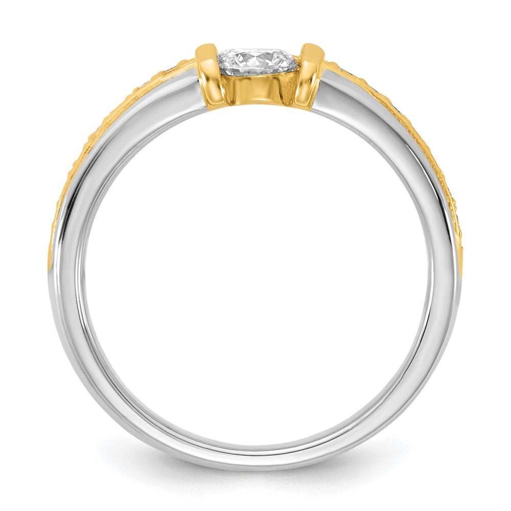 14k Two-Tone .5ct Ladies Diamond Wedding Band