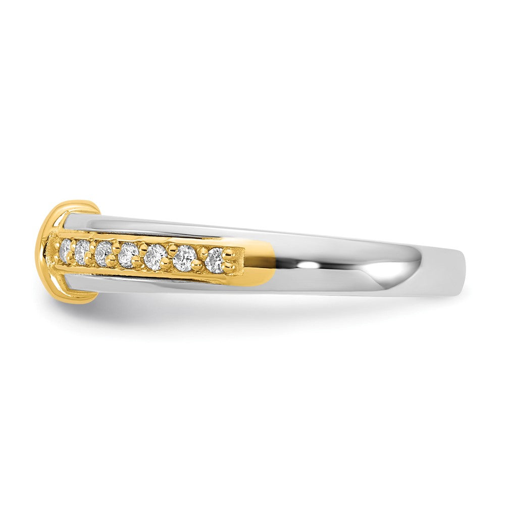 14k Two-Tone .5ct Ladies Diamond Wedding Band