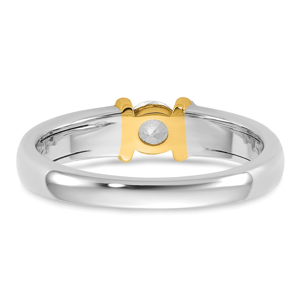 14k Two-Tone .5ct Ladies Diamond Wedding Band