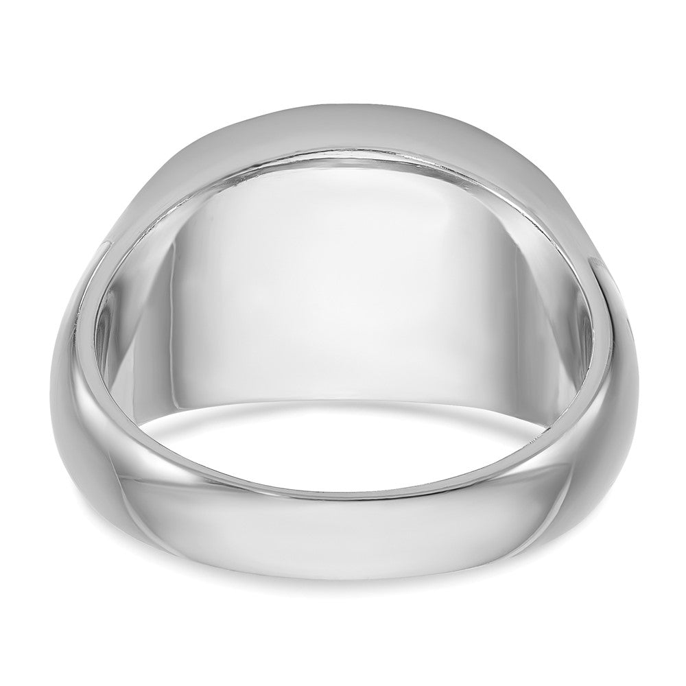 14k White Gold IBGoodman Men's East-West Oval Onyx Ring Mounting
