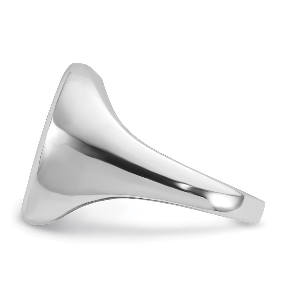 14k White Gold IBGoodman Men's Oval Gemstone Ring Mounting