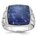 14k White Gold IBGoodman Men's Sodalite Ring