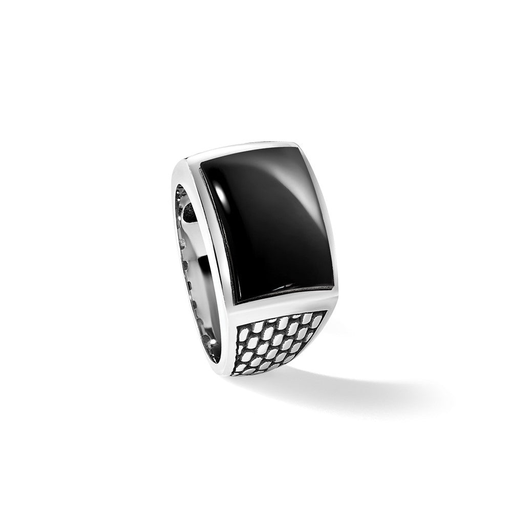 14k White Gold IBGoodman Men's Polished & Textured Ring Mounting