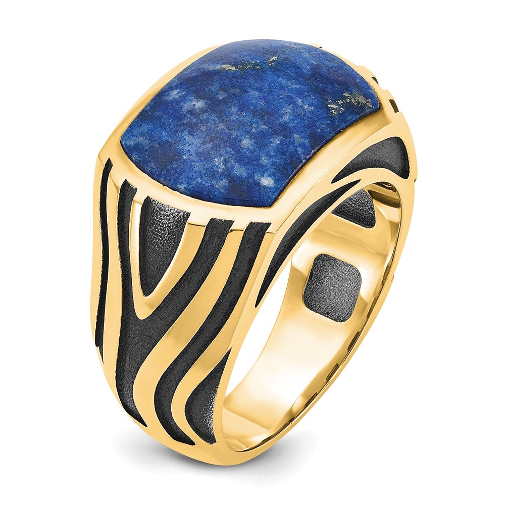 14k Yellow Gold IBGoodman Men's Lapis Ring Mounting