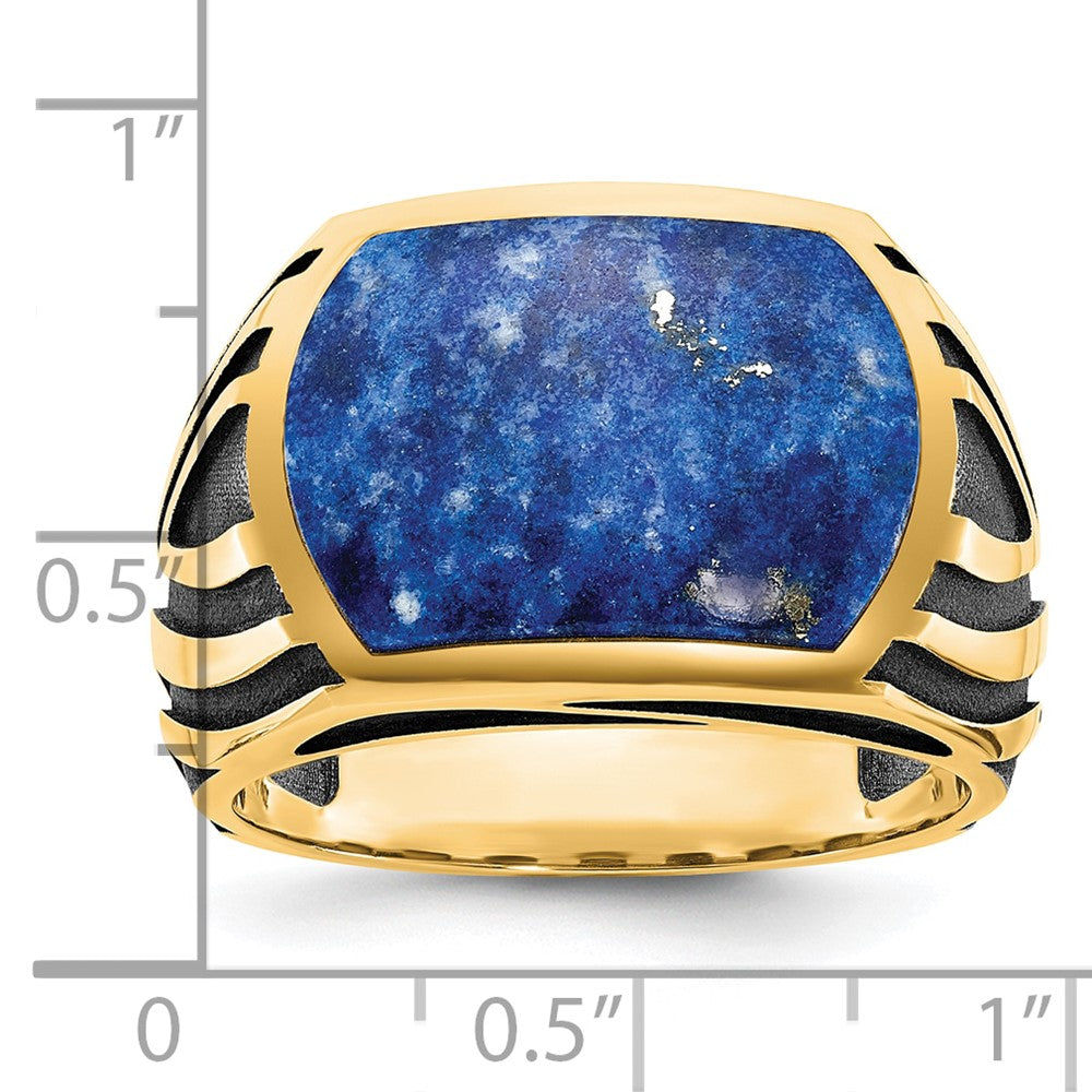 14k Yellow Gold IBGoodman Men's Lapis Ring Mounting