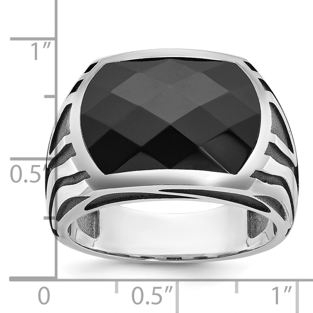 14k White Gold IBGoodman Men's Onyx Ring Mounting