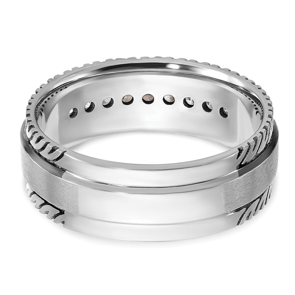 14k White Gold IBGoodman Men's Polished & Satin Ring Mounting