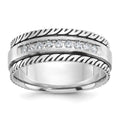14k White Gold IBGoodman Men's Polished & Satin Ring Mounting