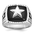 14k White Gold IBGoodman Men's Onyx Star Ring Mounting