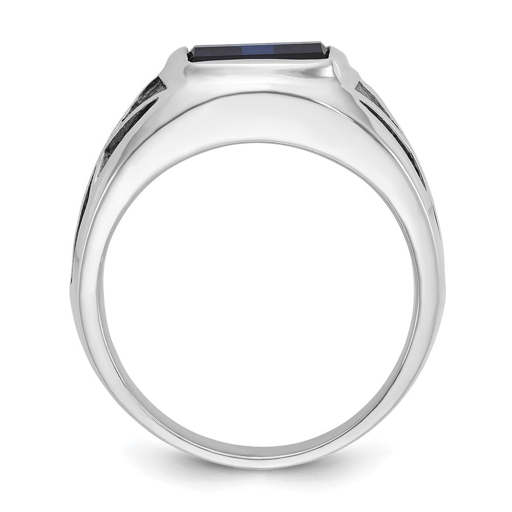 14k White Gold IBGoodman Men's Gemstone Ring Mounting