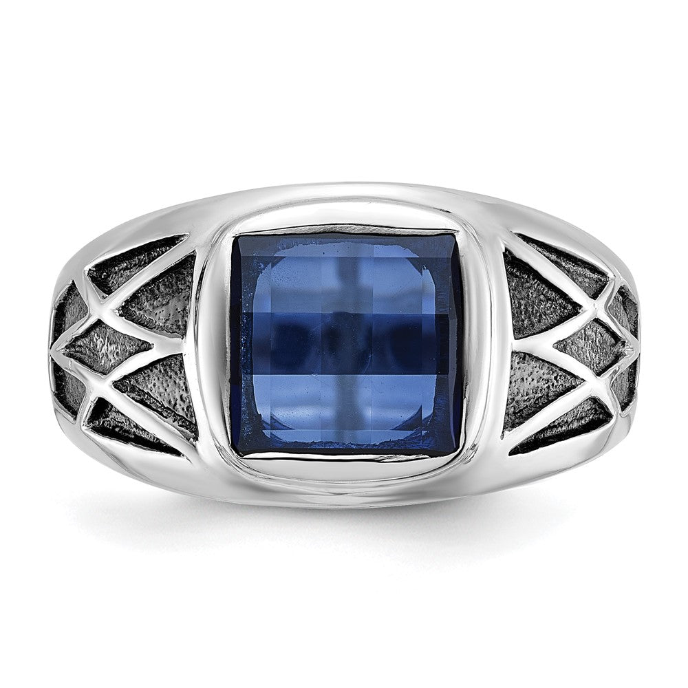 14k White Gold IBGoodman Men's Gemstone Ring Mounting