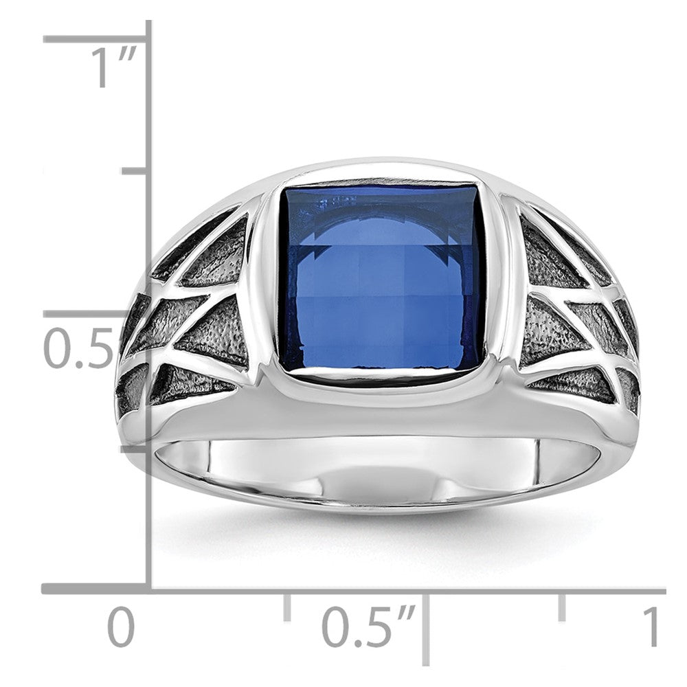 14k White Gold IBGoodman Men's Gemstone Ring Mounting
