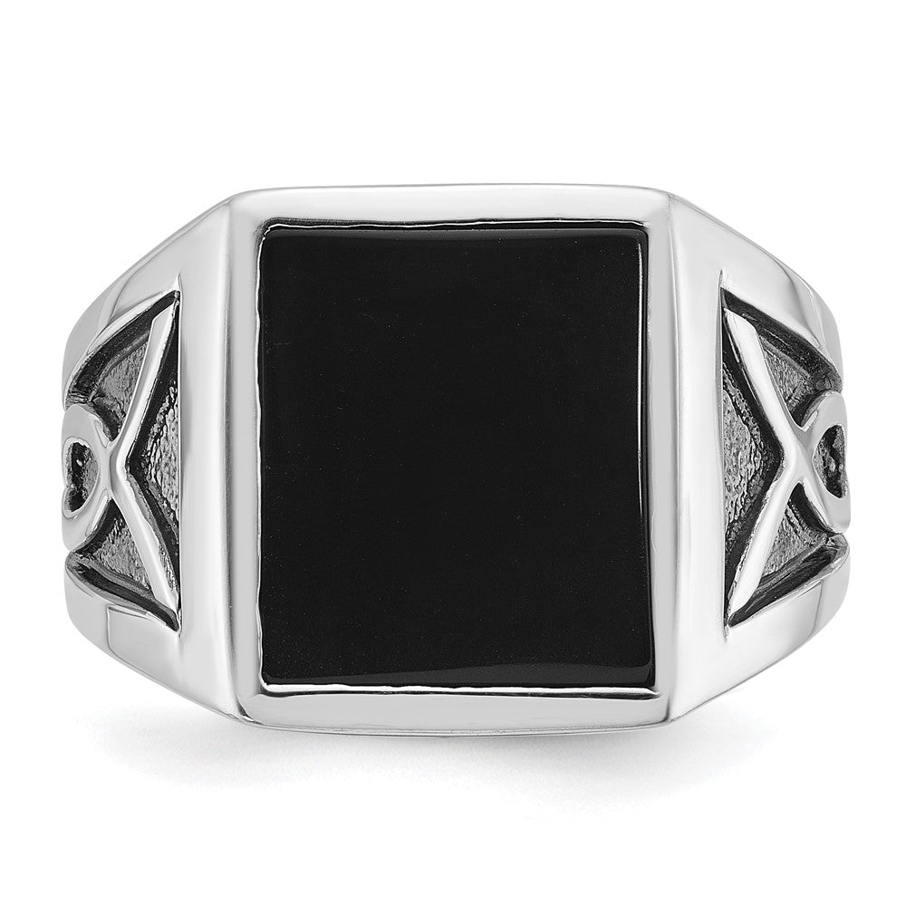14k White Gold IBGoodman Men's Onyx Ring Mounting