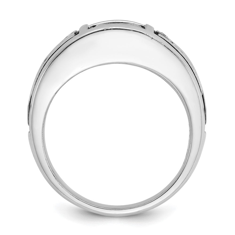 14k White Gold IBGoodman Men's Onyx and Diamond Ring Mounting