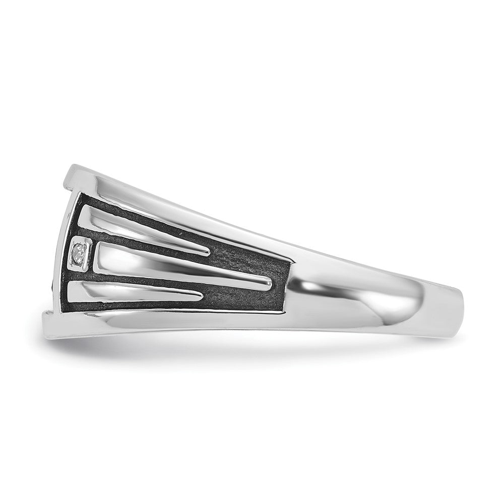 14k White Gold IBGoodman Men's Onyx and Diamond Ring Mounting