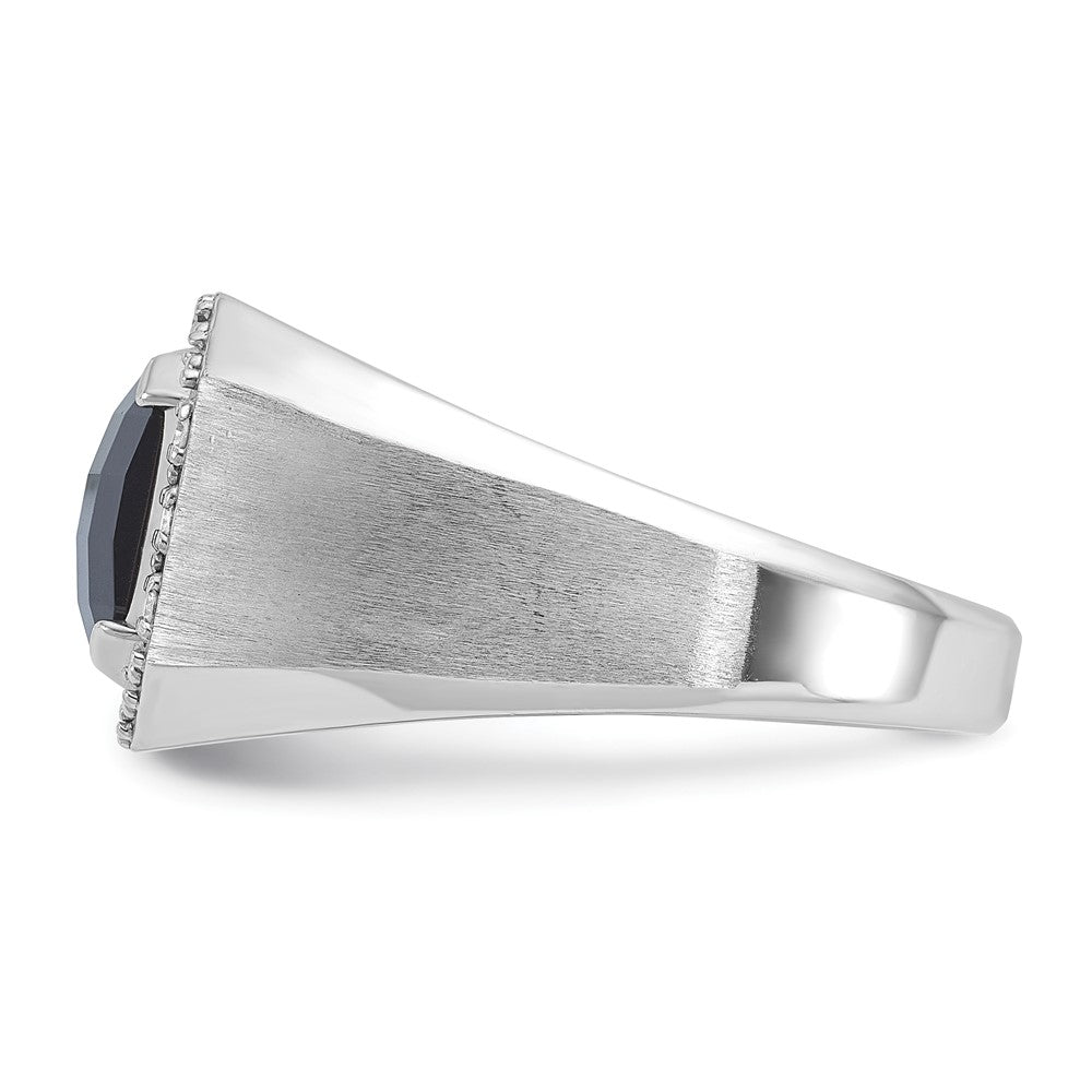 14k White Gold IBGoodman Men's Onyx and Diamond Ring Mounting