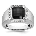 14k White Gold IBGoodman Men's Onyx and Diamond Ring Mounting