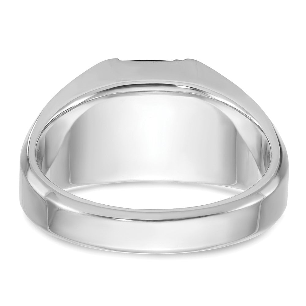 14k White Gold IBGoodman Men's Gemstone and Diamond Ring Mounting