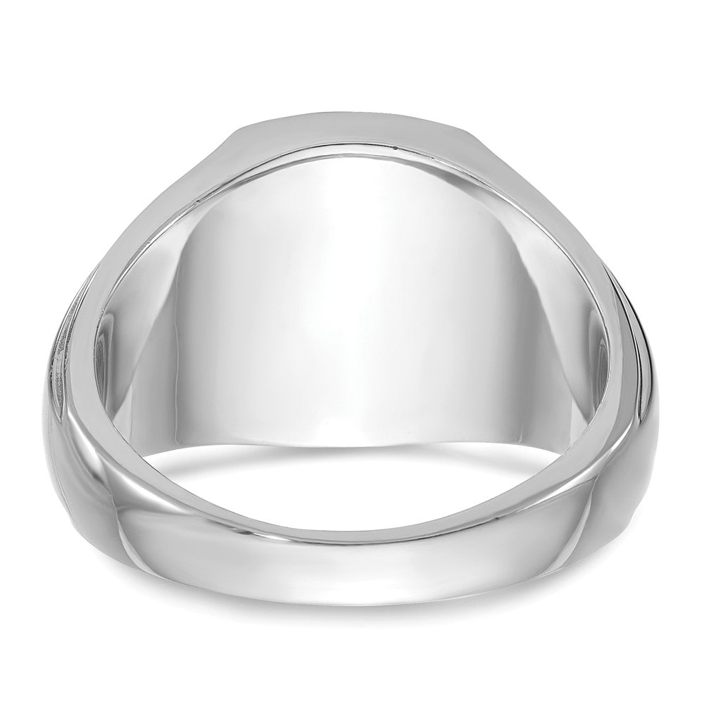 14k White Gold IBGoodman Men's Onyx and Diamond Ring Mounting