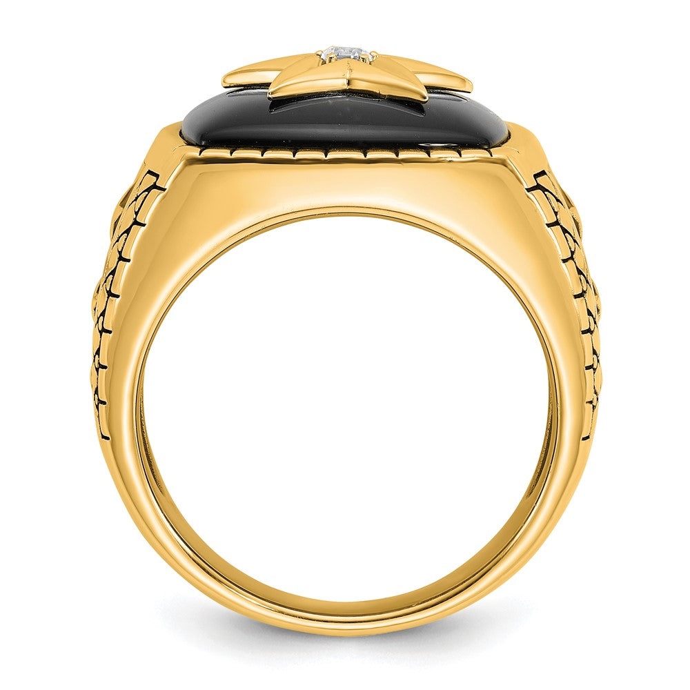 10k IBGoodman Men's Onyx and Diamond Ring Mounting