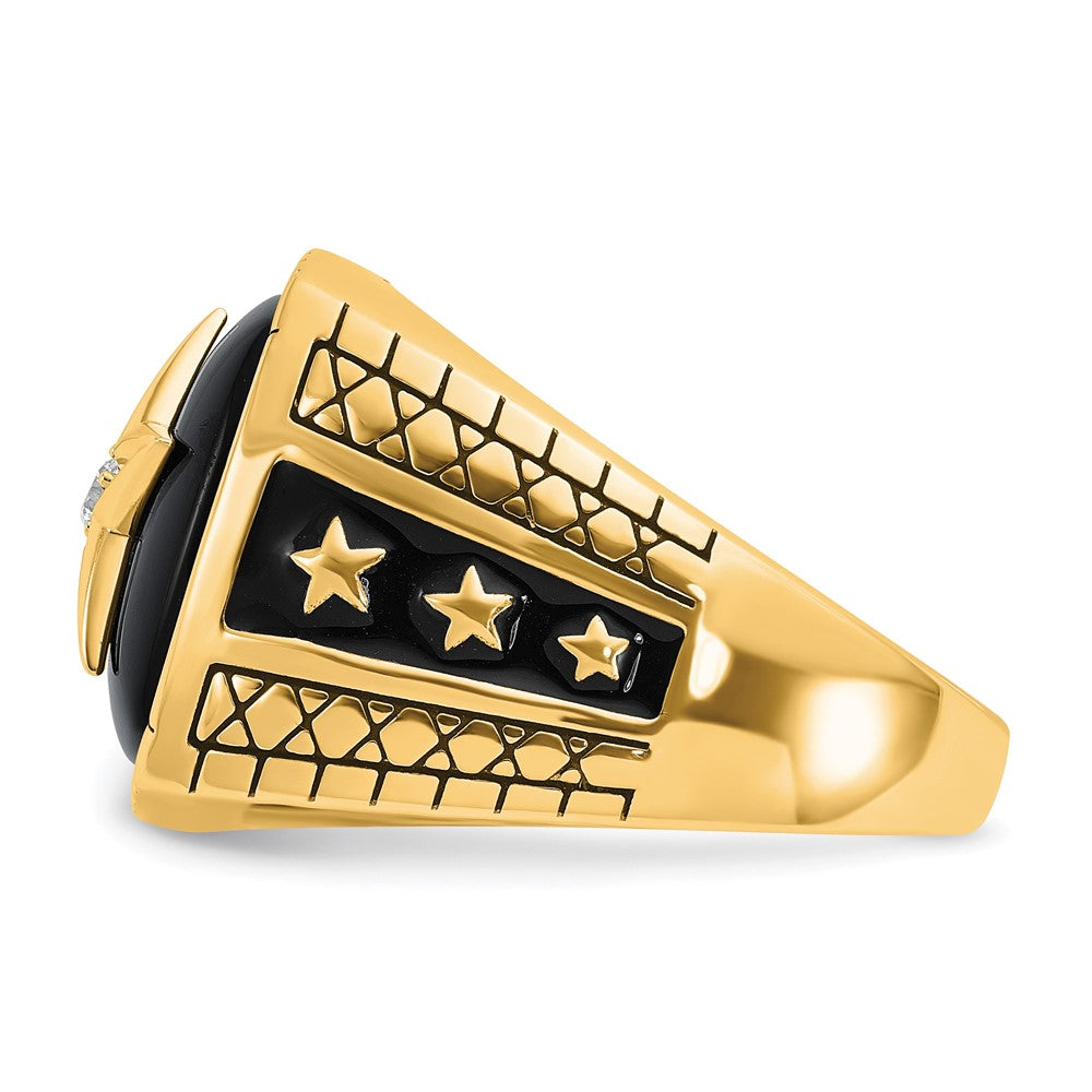10k IBGoodman Men's Onyx and Diamond Ring Mounting