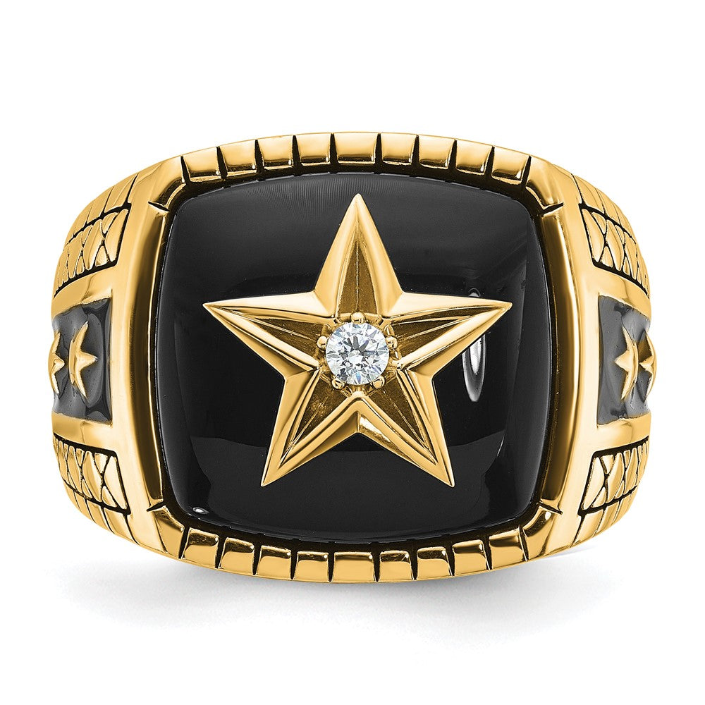 10k IBGoodman Men's Onyx and Diamond Ring Mounting