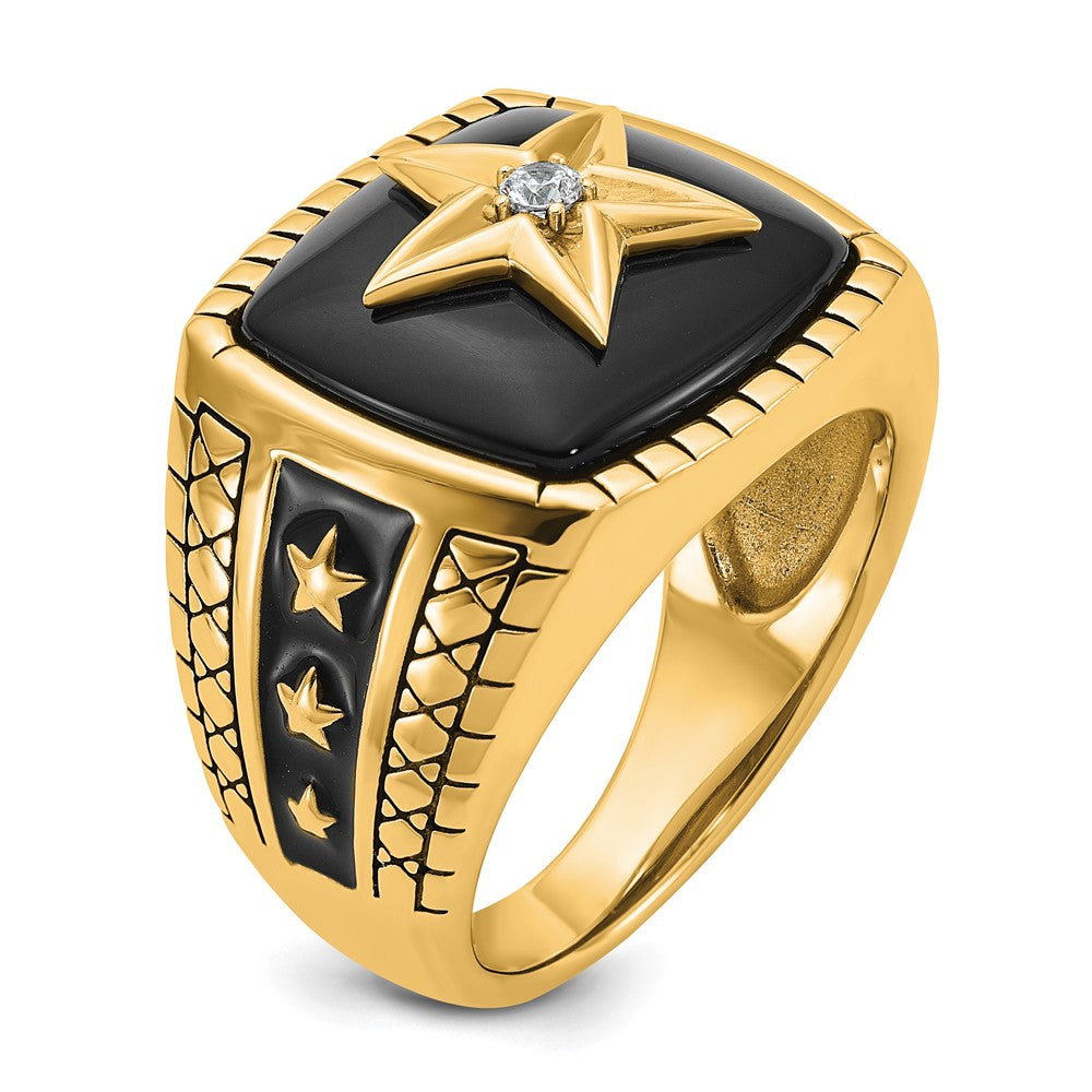 10k IBGoodman Men's Onyx and Diamond Ring Mounting