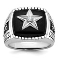 14k White Gold IBGoodman Men's Onyx and Diamond Ring Mounting