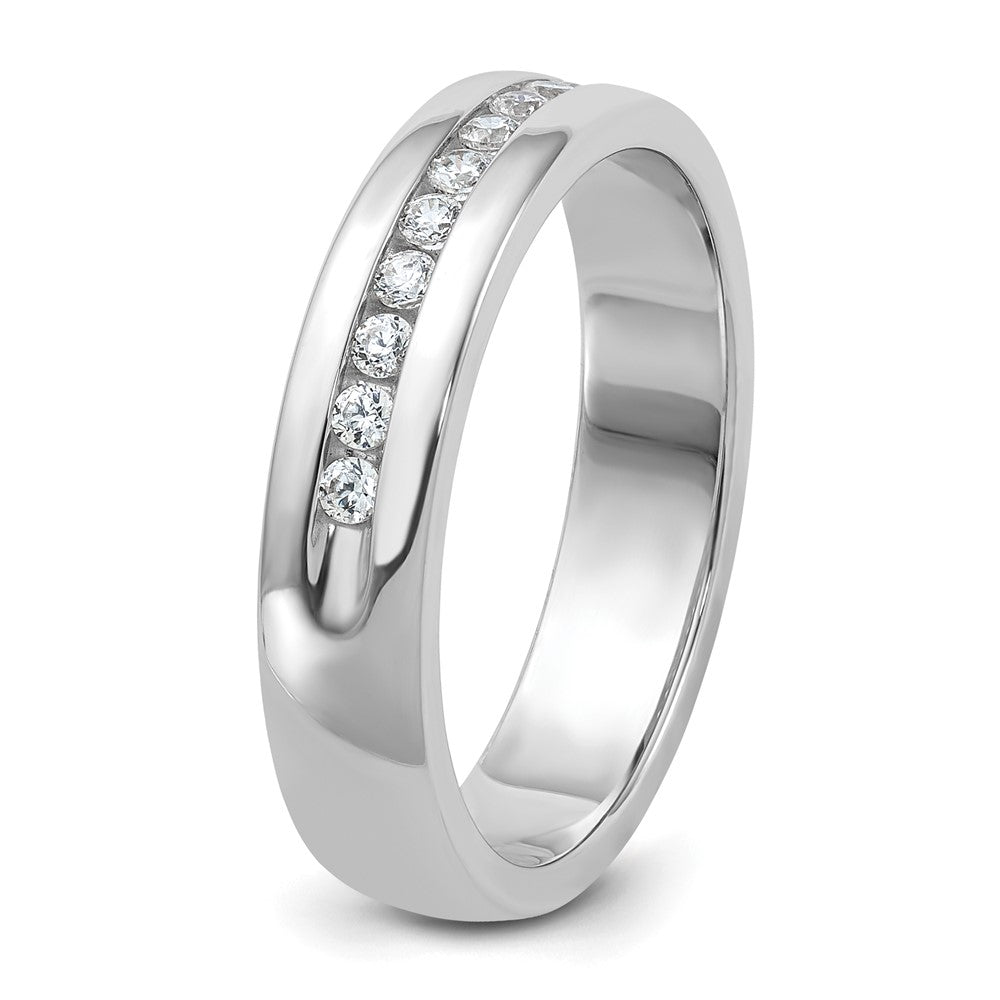 14kw IBGoodman Men's Polished & Grooved 10-Stone Dia Ring