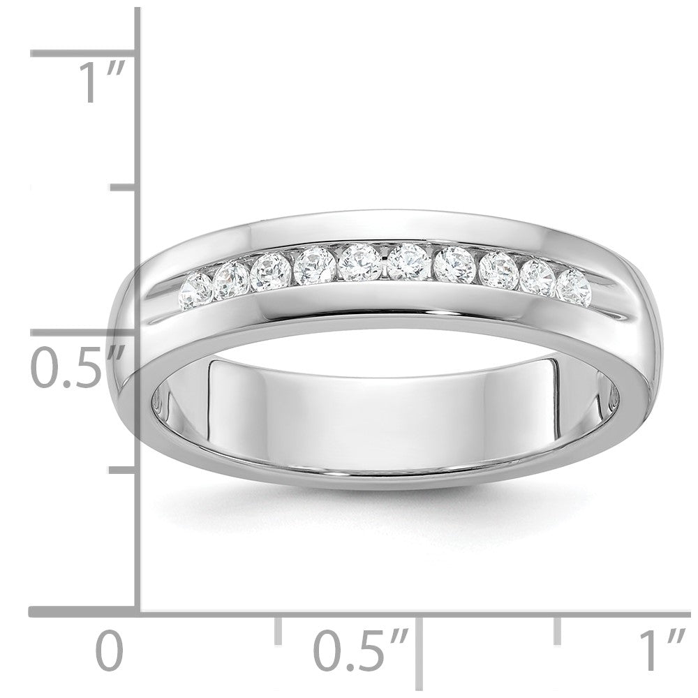 14kw IBGoodman Men's Polished & Grooved 10-Stone Ring Mounting