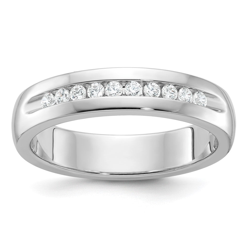 14kw IBGoodman Men's Polished & Grooved 10-Stone Ring Mounting