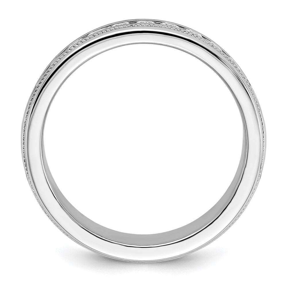 14kw IBGoodman Men's Polished and Milgrain 11-Stone Ring Mounting
