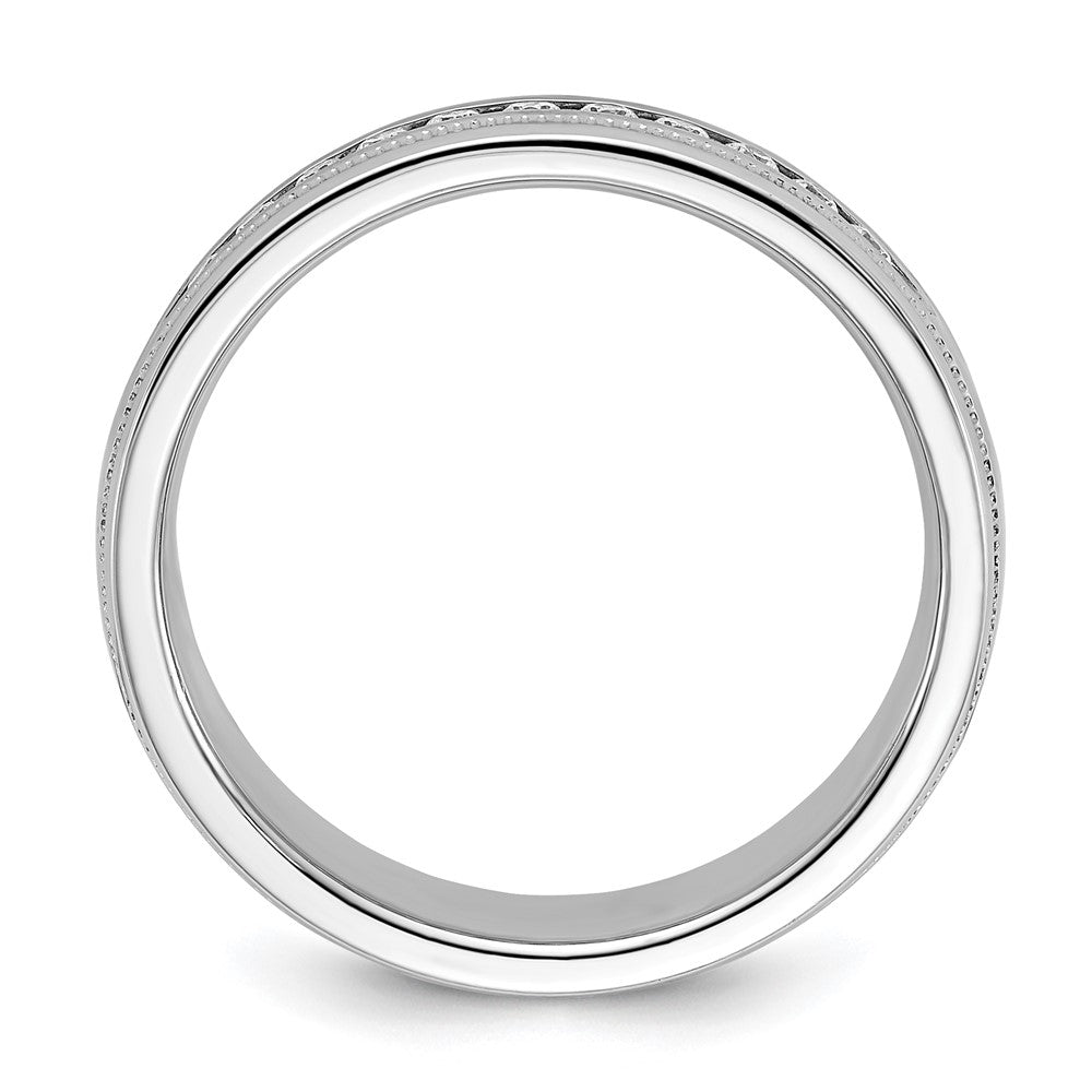 14kw IBGoodman Men's Polished and Milgrain 11-Stone Ring Mounting