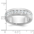 14kw IBGoodman Men's Polished and Milgrain 11-Stone Diamond Ring