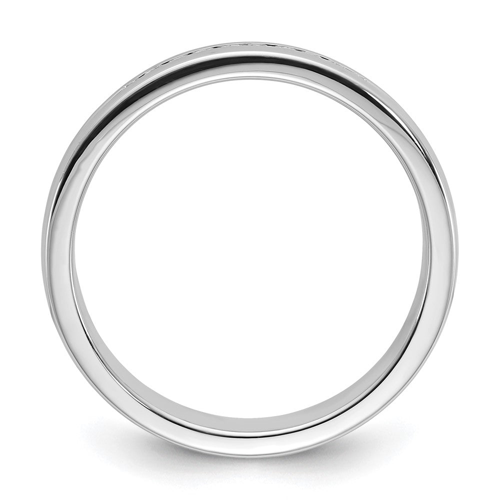 14kw IBGoodman Men's Polished & Grooved Square 10-Stone Dia Ring