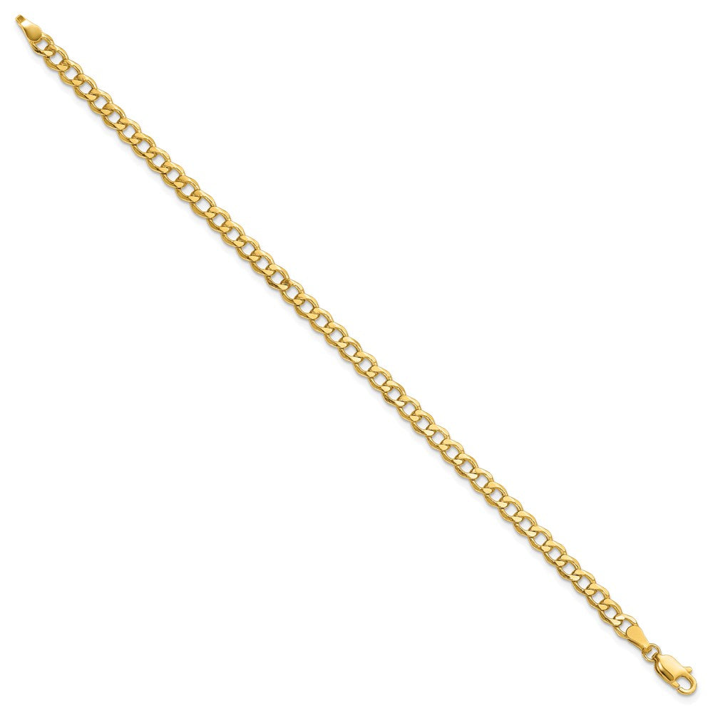14k 4.3mm Semi-Solid Curb Chain