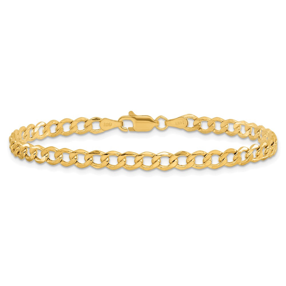 14k 4.3mm Semi-Solid Curb Chain