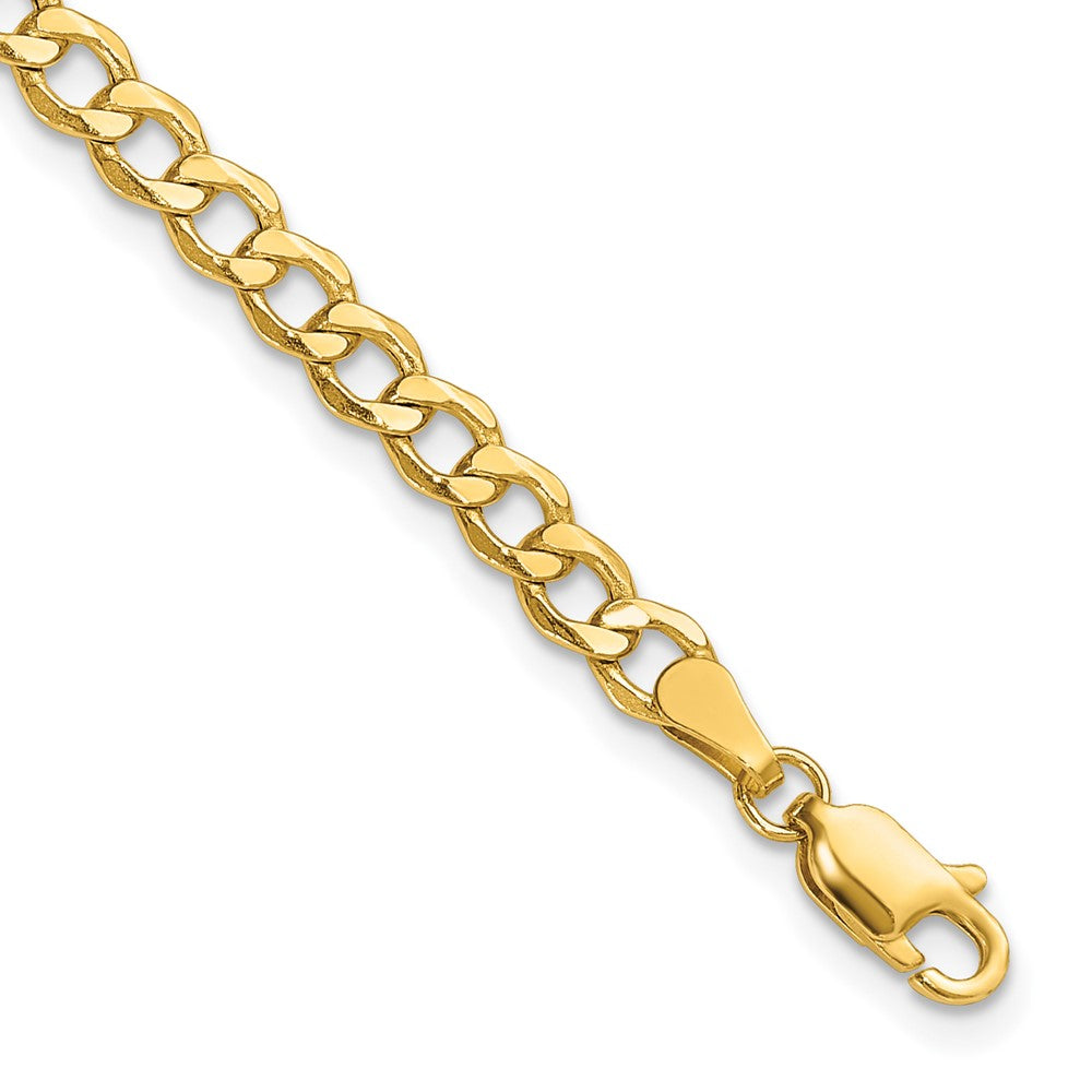14k 4.3mm Semi-Solid Curb Chain
