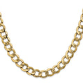 14k 9mm Semi-Solid Curb Chain