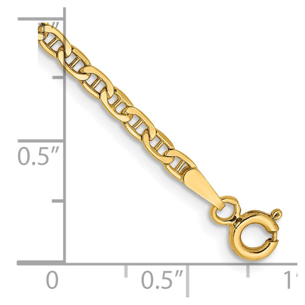 14k 2.4mm Semi-Solid Anchor Chain