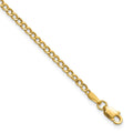 14k 2.5mm Semi-Solid Curb Chain