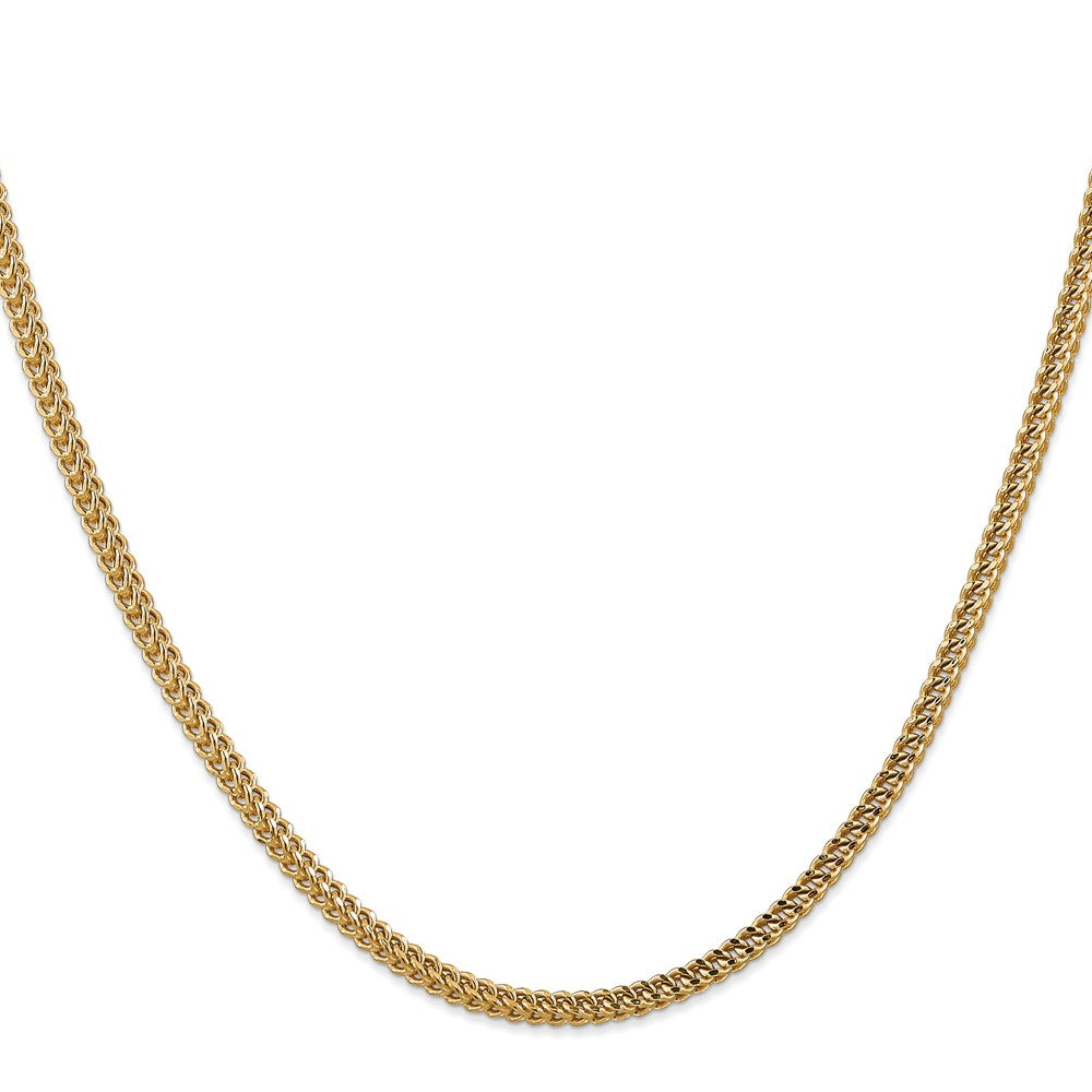 14k 3mm Semi-Solid Franco Chain