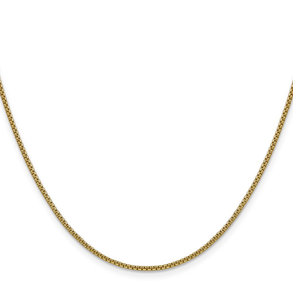 14k 1.5mm Semi-Solid Round Box Chain