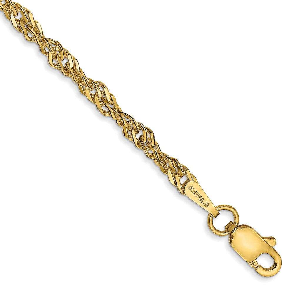 14k 2.75mm Lightweight Singapore Chain
