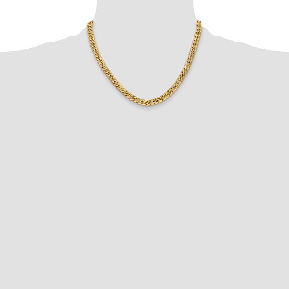 14k 6mm Semi-Solid Miami Cuban Chain