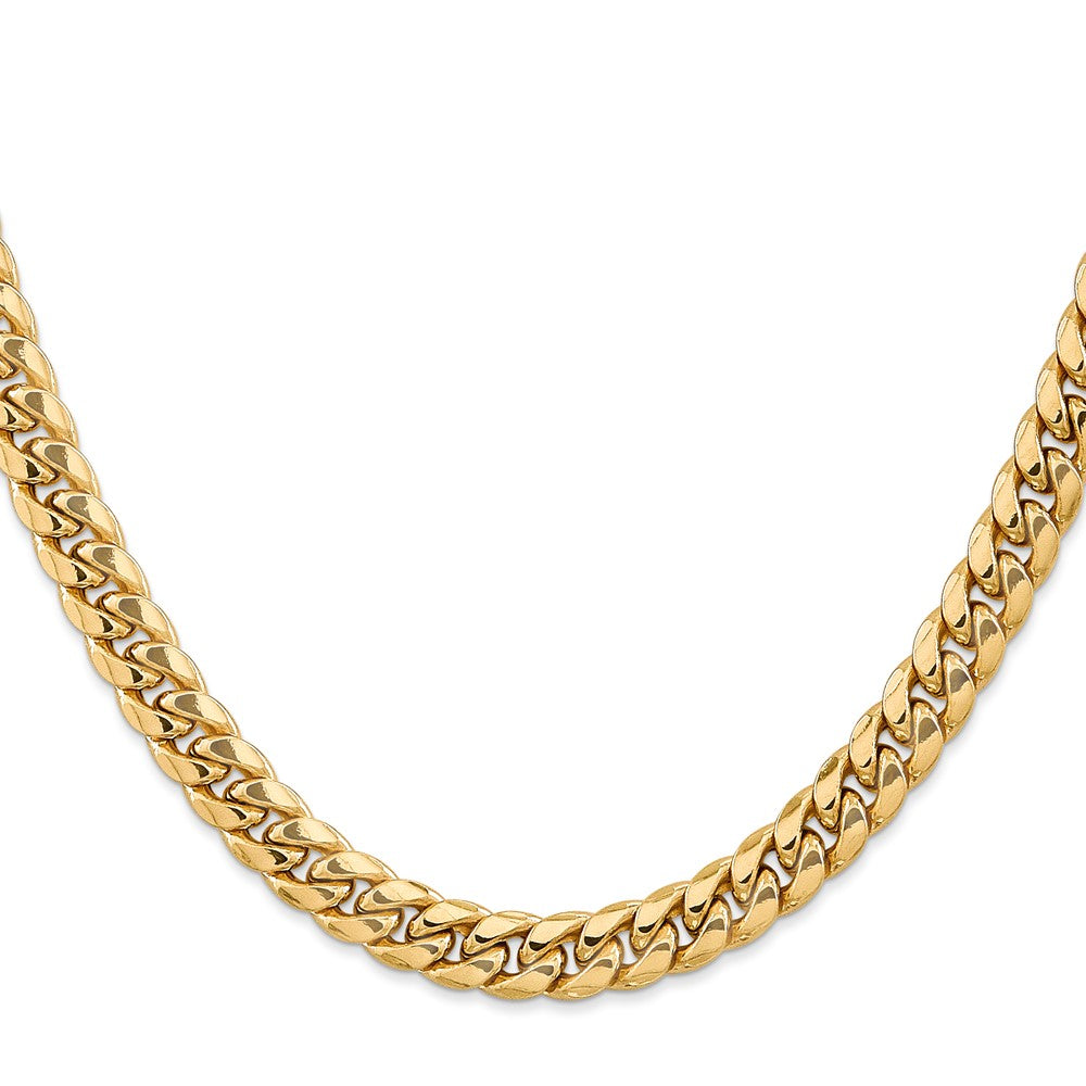 14k 7.3mm Semi-Solid Miami Cuban Chain
