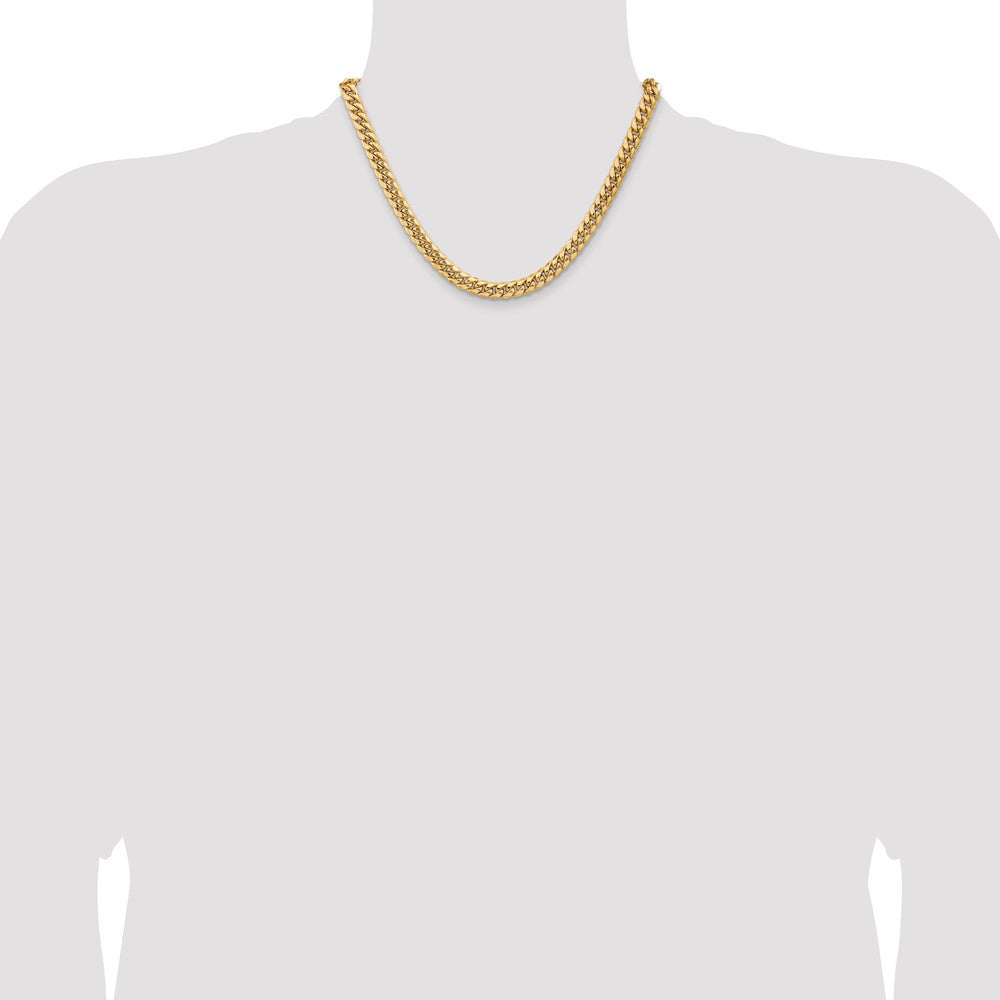 14k 7.3mm Semi-Solid Miami Cuban Chain
